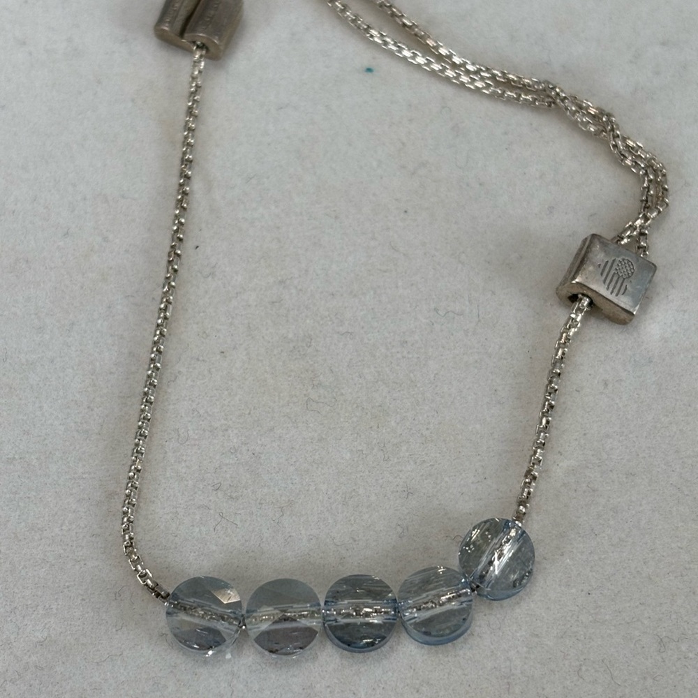 Alex and Ani Silver Necklace with Clear Beads
